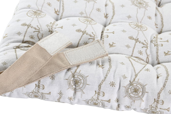 DKD Home Decor Stella Maris Cojin Azul Blanco 40 x 40 cm (4 Unidades)