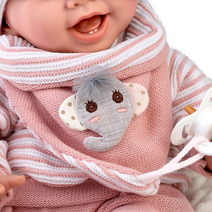 Muñecas Guca Muñeca Con Peso Martina 42 cm - Juguete Realista con Ropa de Dinosaurios