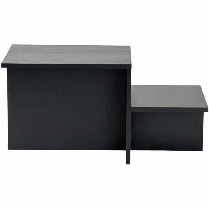 AUCUNE Mesa de centro HARMONY Rectangular Negra