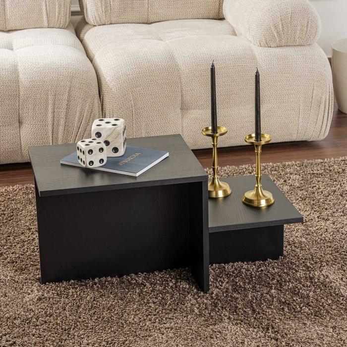 AUCUNE Mesa de centro HARMONY Rectangular Negra