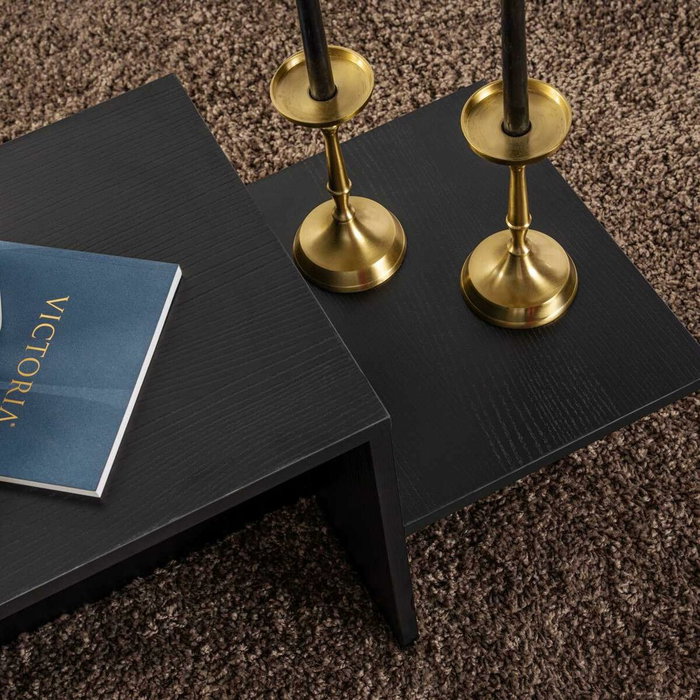 AUCUNE Mesa de centro HARMONY Rectangular Negra