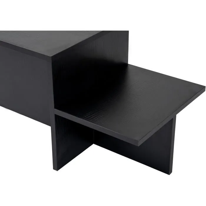 Harmony Mesa de centro Rectangular Negra 80 x 40 x 40 cm