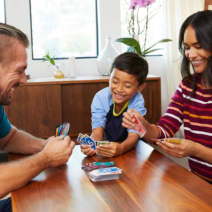 UNO GDR44 Juego de Cartas UNO Flip! El Clásico con un Nuevo Giro, Doble Cara y Cartas Especiales para +7 Años UNO GDR44 Juego de Cartas UNO Flip! El Clásico con un Nuevo Giro, Doble Cara y Cartas Especiales para +7 Años