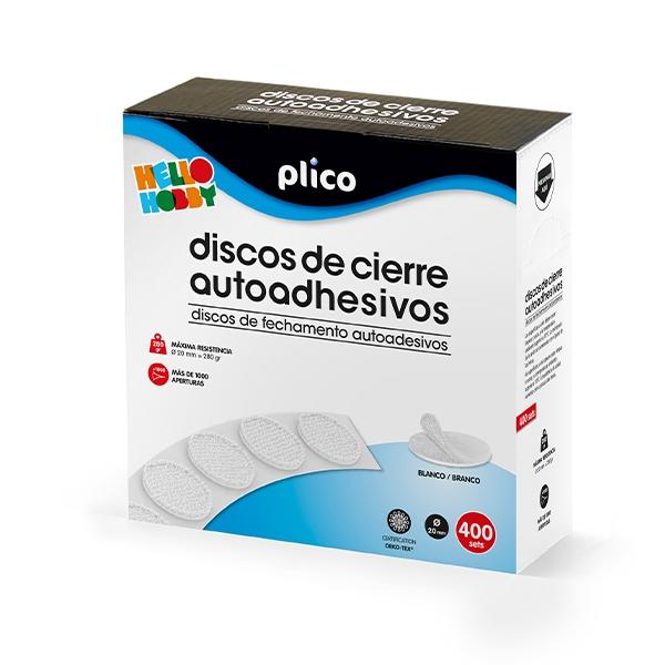 Plico Discos de Cierre Textil Autoadhesivos Ø20mm Blanco (400 unidades) Plico Discos de Cierre Textil Autoadhesivos Ø20mm Blanco (400 unidades)