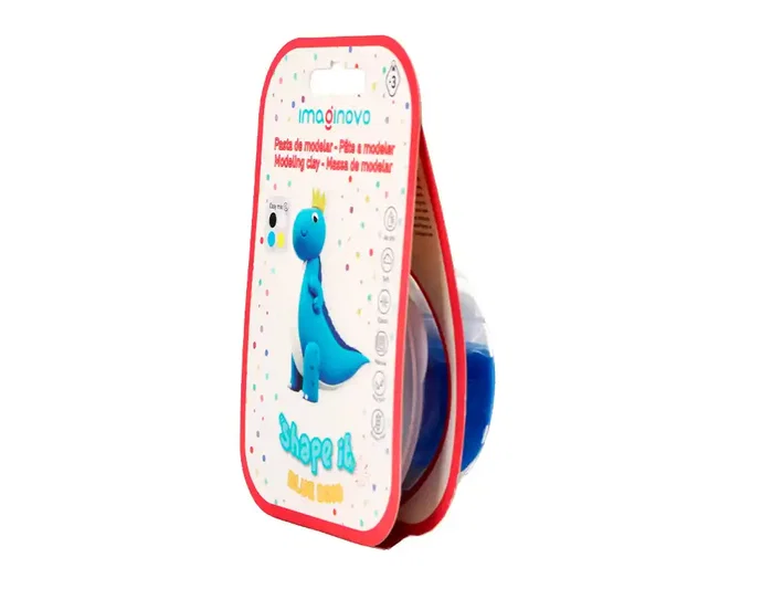 Imaginovo Set de Pasta para Modelar de Secado al Aire con Colores Surtidos e Instrucciones de Dinosaurio Azul