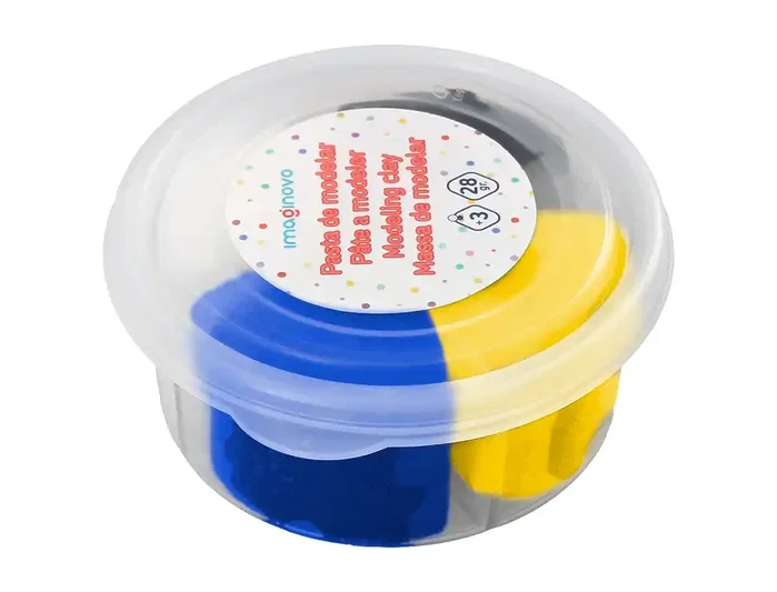 Imaginovo Set de Pasta para Modelar de Secado al Aire con Colores Surtidos e Instrucciones de Dinosaurio Azul