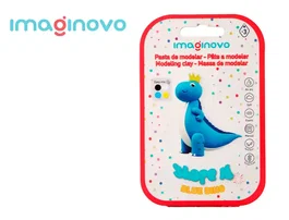 Imaginovo Set de Pasta para Modelar de Secado al Aire con Colores Surtidos e Instrucciones de Dinosaurio Azul