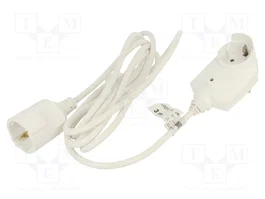 LOGILINK Prolongador de alimentación H05VV-F 3G1,5mm2 3m Blanco 16A