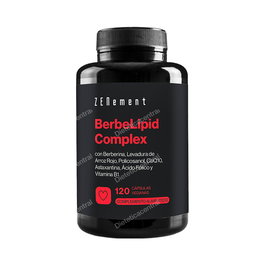 ZENEMENT Berbelipid Complex 120 Cápsulas - Monacolina K, Berberina, Astaxantina, CoQ10, Vitamina B1 - Colesterol y Cardiovascular
