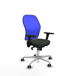 PIQUERAS Y CRESPO Silla de oficina Jorquera con mecanismo Sincro, Negro/Azul