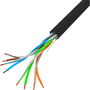 Lanberg Bobina Cable de Red UTP Categoría 5e, 100 Mbps, 305 Metros, Negro, AWG 24, CCA, U/UTP, para Redes LAN Internas y Exteriores