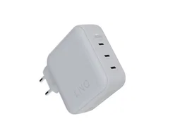 LINQ LQ48033 Cargador de Pared 140W GaN² - 3 Puertos USB-C PD 3.1 (140W+100W+30W) - Blanco - Carga Rápida Universal para Portátil, Smartphone y Tableta - Compatible con MacBook Pro