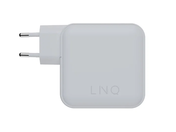 LINQ LQ48033 Cargador de Pared 140W GaN² - 3 Puertos USB-C PD 3.1 (140W+100W+30W) - Blanco - Carga Rápida Universal para Portátil, Smartphone y Tableta - Compatible con MacBook Pro