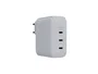LINQ LQ48033 Cargador de Pared 140W GaN² - 3 Puertos USB-C PD 3.1 (140W+100W+30W) - Blanco - Carga Rápida Universal para Portátil, Smartphone y Tableta - Compatible con MacBook Pro