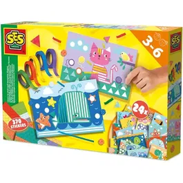 Ses Creative Aprendo a pegar y reconocer formas con pegatinas y cartas