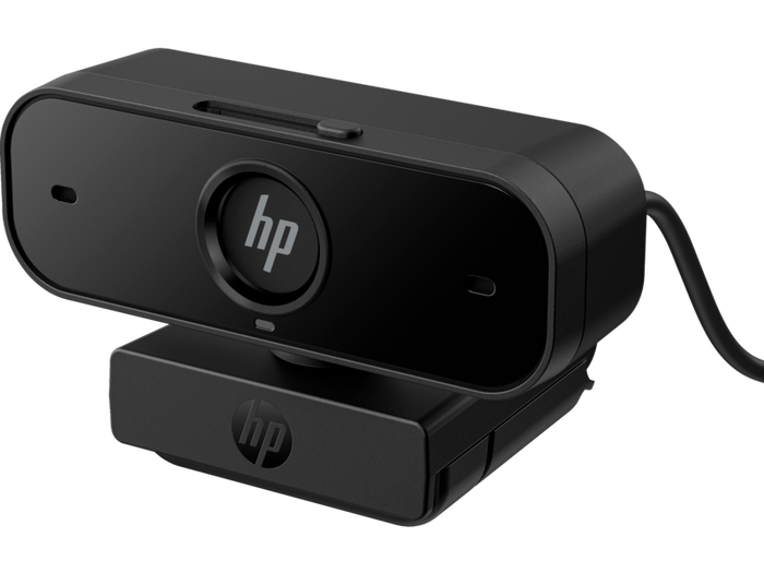 HP Webcam 435 FHD USB con Doble Micrófono Integrado, Auto Focus y Corrección de Luz, Zoom Certificado, Negra