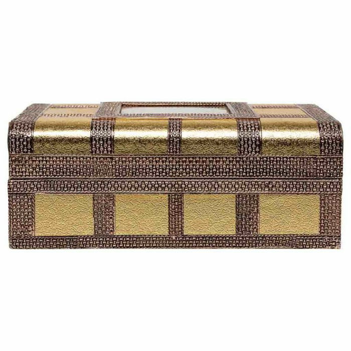 Caja-Joyero Alexandra House Living Dorado Aluminio Madera MDF 20 x 7 x 27 cm