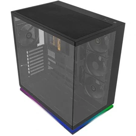 Nox Caja Gaming Semitorre Hummer Galaxy ARGB con 4 Ventiladores PWM, Cristal Templado, USB-C, Compatible ATX, Gráficas 420 mm y Refrigeración 360 mm - Negro