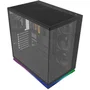Nox Caja Gaming Semitorre Hummer Galaxy ARGB con 4 Ventiladores PWM, Cristal Templado, USB-C, Compatible ATX, Gráficas 420 mm y Refrigeración 360 mm - Negro