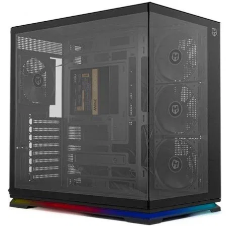Nox Caja Gaming Semitorre Hummer Galaxy ARGB con 4 Ventiladores PWM, Cristal Templado, USB-C, Compatible ATX, Gráficas 420 mm y Refrigeración 360 mm - Negro