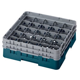 CAMBRO Cesta de lavado 25 comp. 2 alturas - Cerceta