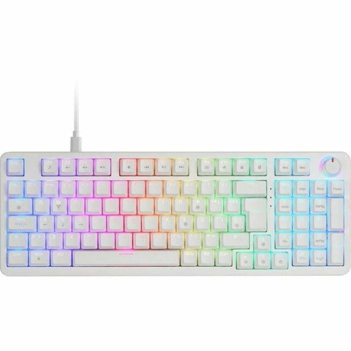 Mars Gaming MKPROWYES Teclado Mecánico Blanco con Switches Amarillos Lubricados y RGB Mars Gaming MKPROWYES Teclado Mecánico Blanco con Switches Amarillos Lubricados y RGB