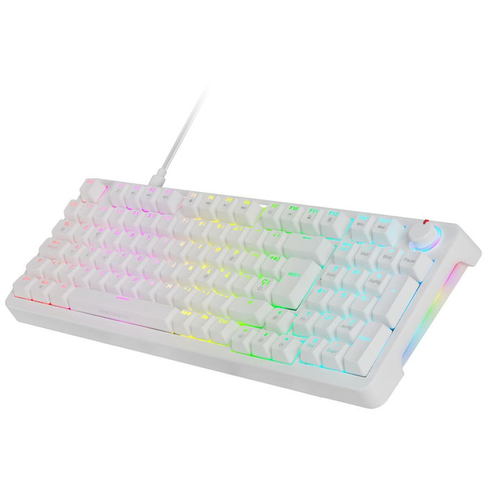 Mars Gaming MKPROWYES Teclado Mecánico Blanco con Switches Amarillos Lubricados y RGB Mars Gaming MKPROWYES Teclado Mecánico Blanco con Switches Amarillos Lubricados y RGB