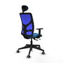 PIQUERAS Y CRESPO Silla de oficina Motilla Azul con mecanismo Sincro/Traslack
