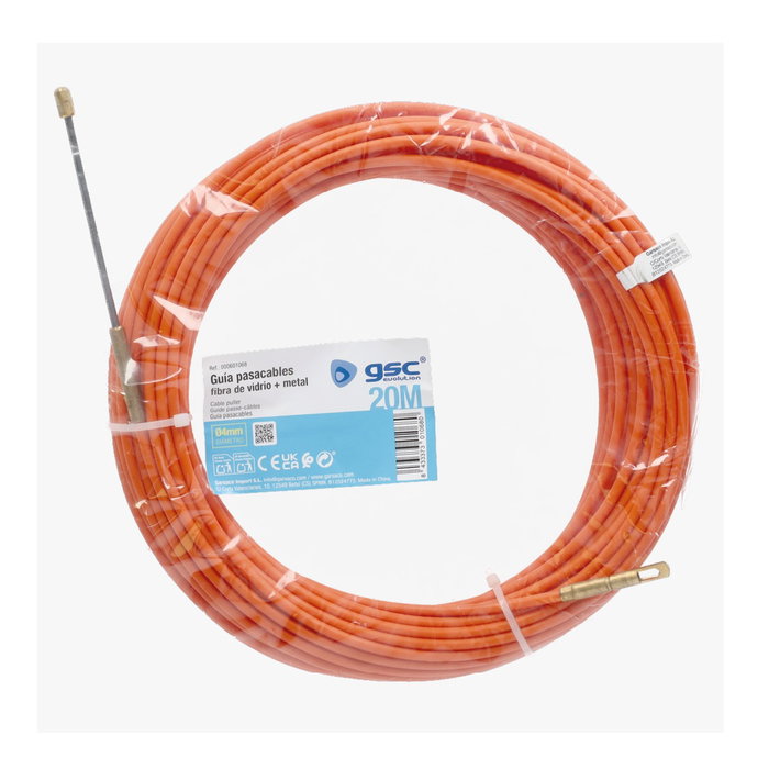 GSC Evolution Guía pasacables fibra vidrio + metal 4mm 20M Naranja