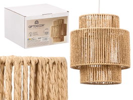 GIFTDECOR Lámpara Triple Cuerda Mediana Marrón