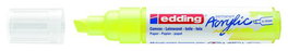 EDDING Marcador Acrylic 5000 Biselado Amarillo Neón (Set de 5)