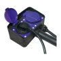 LogiLink Regleta de enchufes con 2 tomas de seguridad y cable de 2m