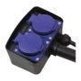 LogiLink Regleta de enchufes con 2 tomas de seguridad y cable de 2m