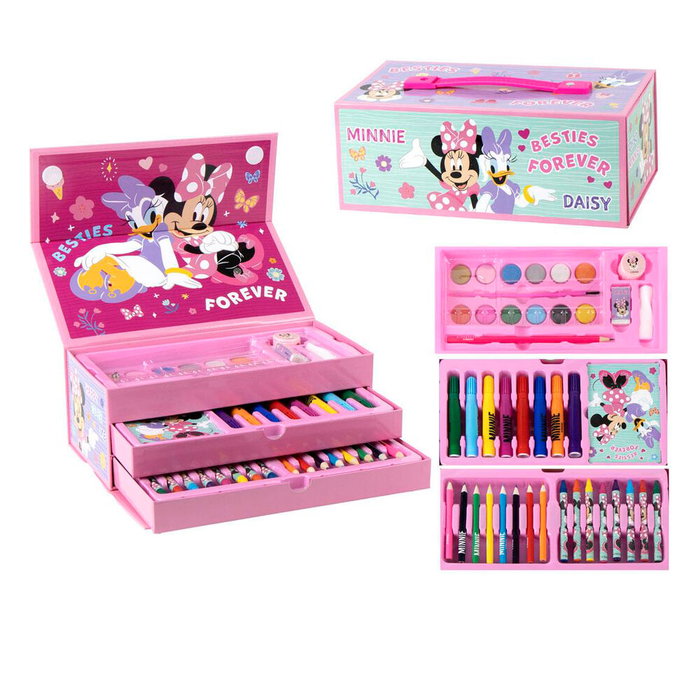 Cerdá Maletín de Papelería Coloreable Minnie Disney Rosa