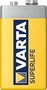 Varta Superlife 9V Batería de Zinc-Carbono, 1 Pieza, Bloque de 9 Voltios, Batería No Recargable, 48.5 mm