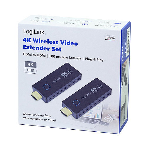LogiLink HDW0102 Transmisor y receptor de señales AV 4K 30m Negro LogiLink HDW0102 Transmisor y receptor de señales AV 4K 30m Negro
