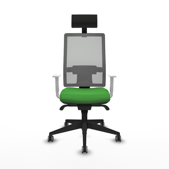 PIQUERAS Y CRESPO Silla de oficina Horna con mecanismo Sincro, Verde y Gris