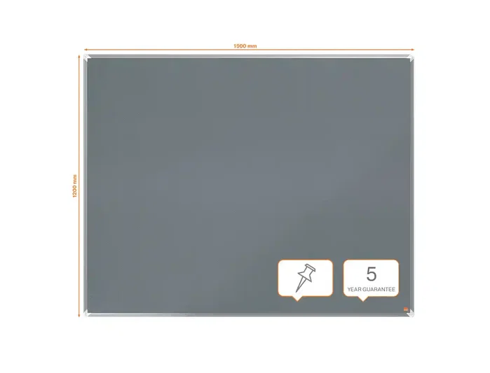 Nobo Tablero de anuncios premium ecolabel fieltro gris 1500 x 1200 mm con marco de aluminio Nobo Tablero de anuncios premium ecolabel fieltro gris 1500 x 1200 mm con marco de aluminio