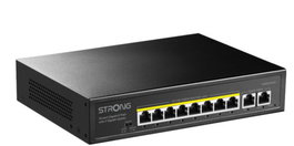 Strong Switch 8 Puertos PoE con 2 Enlaces Ascendentes Ethernet