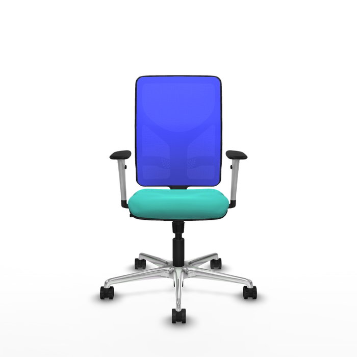 PIQUERAS Y CRESPO Silla de oficina Motilla con mecanismo Sincro, Azul y Turquesa