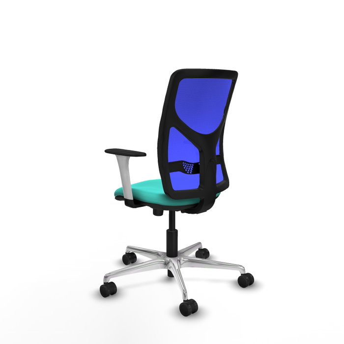 PIQUERAS Y CRESPO Silla de oficina Motilla con mecanismo Sincro, Azul y Turquesa