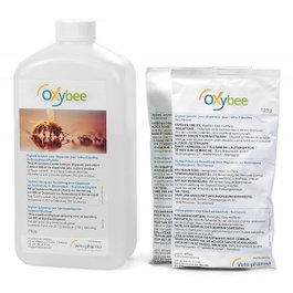 OXYBEE 39,4MG/ML POLVO 2 X 125G + SOLUCION 750 G el producto completo para varroasis