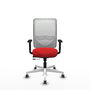 PIQUERAS Y CRESPO Silla de oficina Zulema Rojo/Blanco con mecanismo Sincro/Traslack