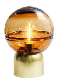 DKD Home Decor Decoración Luminosa Cristal Metal Ámbar