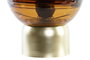 DKD Home Decor Decoración Luminosa Cristal Metal Ámbar