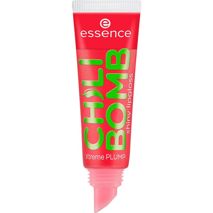 Essence JUICY BOMB Lip Gloss BRILLO DE LABIOS CHILI BOMB - #01 Red 10 ml - Brillo Voluminizador con Extracto de Chile y Aroma a Fresa