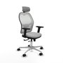 PIQUERAS Y CRESPO Silla de oficina Jorquera con mecanismo Sincro/Traslack Gris claro y Blanco