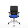 PIQUERAS Y CRESPO Silla de oficina Zulema con mecanismo Sincro, Azul y Negro