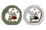 DKD Home Decor Decoración de Madera Ángel Surtido 2 en Verde y Blanco