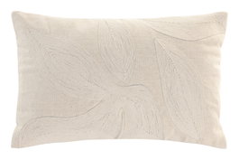 DKD Home Decor Cojín de Algodón Bordado a Mano Crudo 50x30 cm